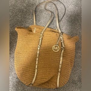 Michael Khors Studded Straw Shopper